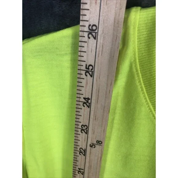 Gildan Womens American Beauty Graphic T-Shirt Neon Yellow Cotton Blend Short Sle - Picture 7 of 9